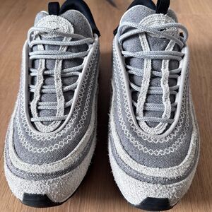 Nike By You ID Nike Air Max 97 Textured Suede Grey White Tonal Size 8